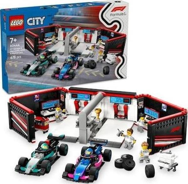 Lego City F1® Garajı ve Mercedes-AMG ve Alpine Araba 60444 Lisanslı Ürün - Image 1