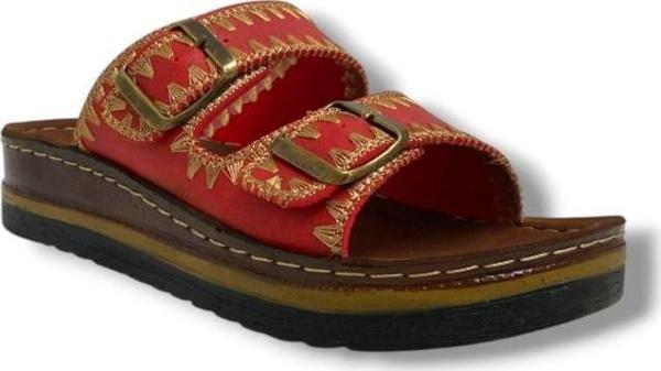 Polero 37133-25 Anatomik Dikiş Desenli Çift Bant Kadın terlik - Image 1