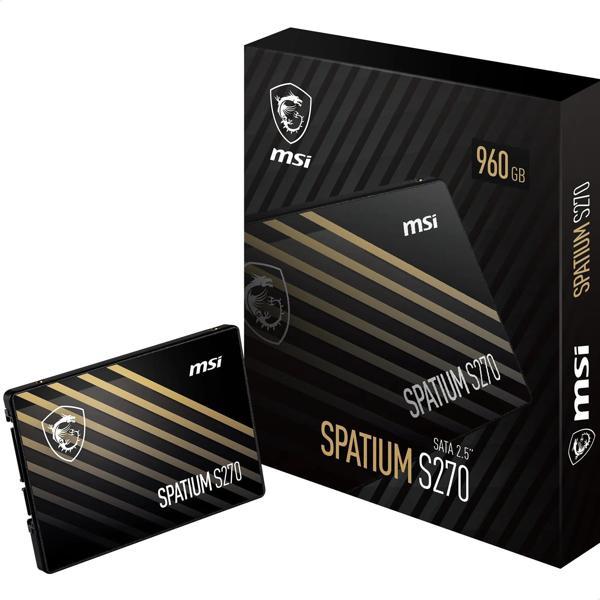 MSI SSD SPATIUM S270 SATA 2.5" 960GB  R:500 W:450 - Image 1