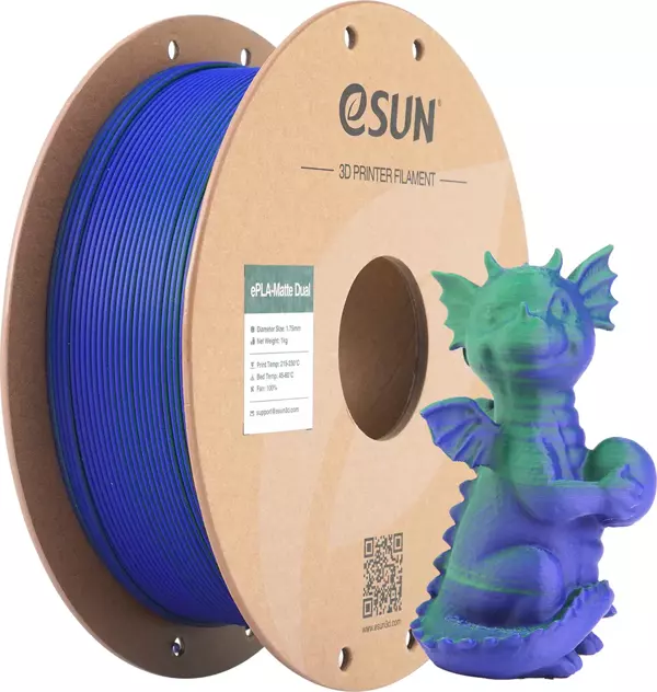 eSUN ePLA-Matte Dual Yeşil Mavi Filament 1.75 mm 1 Kg - Image 1
