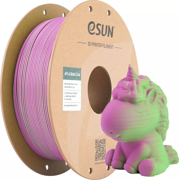 eSUN ePLA-Matte Dual Yeşil Pembe Filament 1.75 mm 1 Kg - Image 1