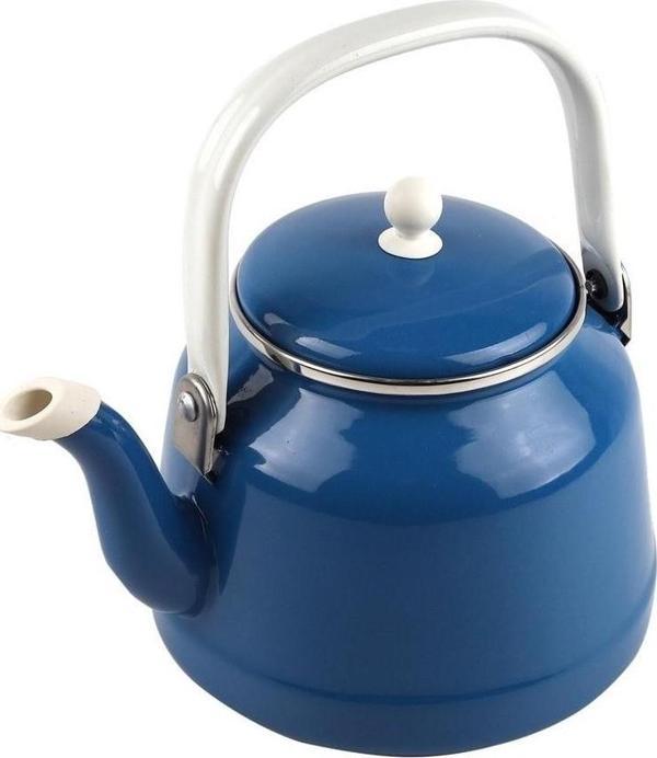 Alev Vintage Emaye Demlik Kettle 1Lt Lacivert - Image 1