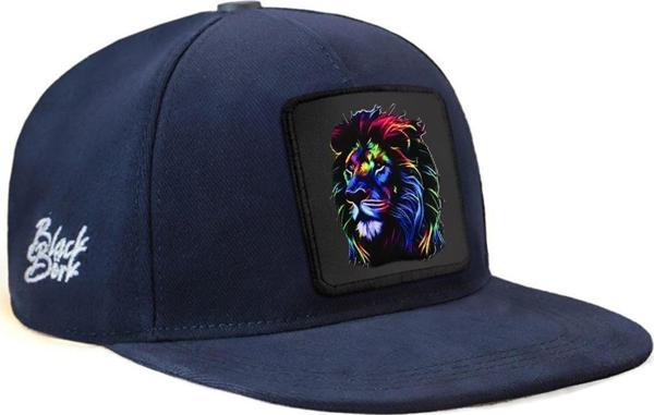 Black Börk V1 Hip Hop Kids Aslan Logolu Lacivert Çocuk Şapka - Image 1