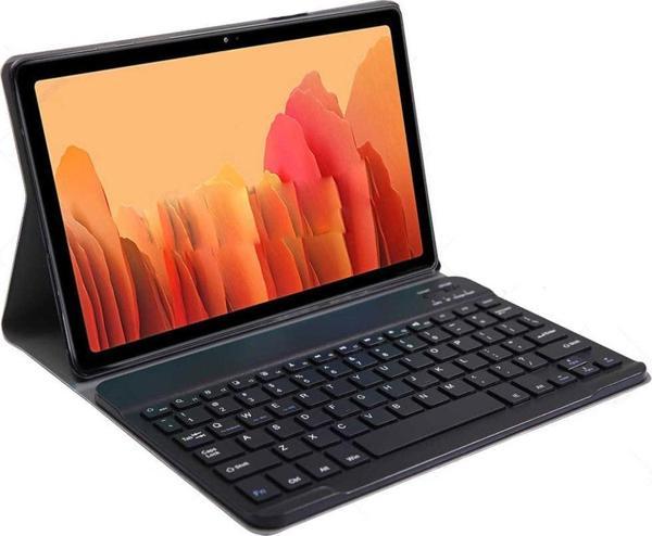 Buway Samsung Galaxy Tab A Sm-T500 Uyumlu Kablosuz Klavyeli Standlı Kılıf Cam Set - Image 1
