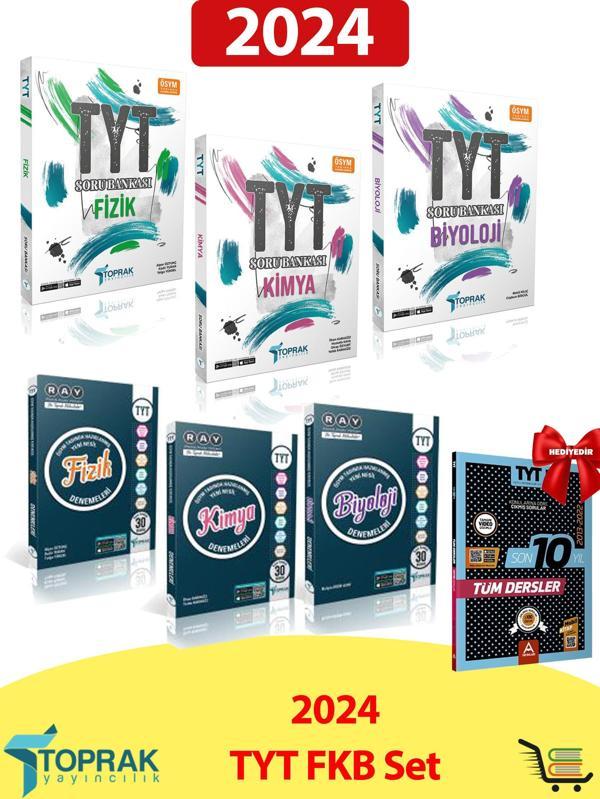 TYT Fizik-Kimya-Biyoloji Soru Bankası ve Deneme Seti Çıkmış Sorular Hediyeli! - Toprak Yayınları - Image 1