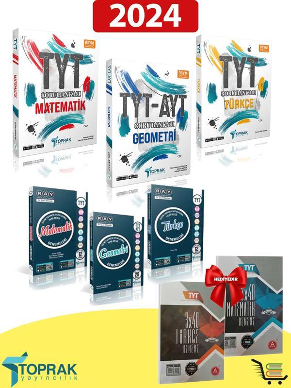 TYT Matematik-Geometri-Türkçe Soru Bankası ve Deneme Seti Hediyeli! - Toprak Yayınları - Image 1