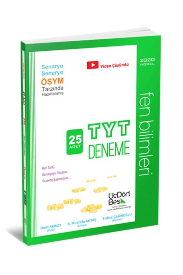 345 - Tyt 25 Li Fen Bilimleri Deneme 2021 Model - Üç Dört Beş Yayınları - Image 1