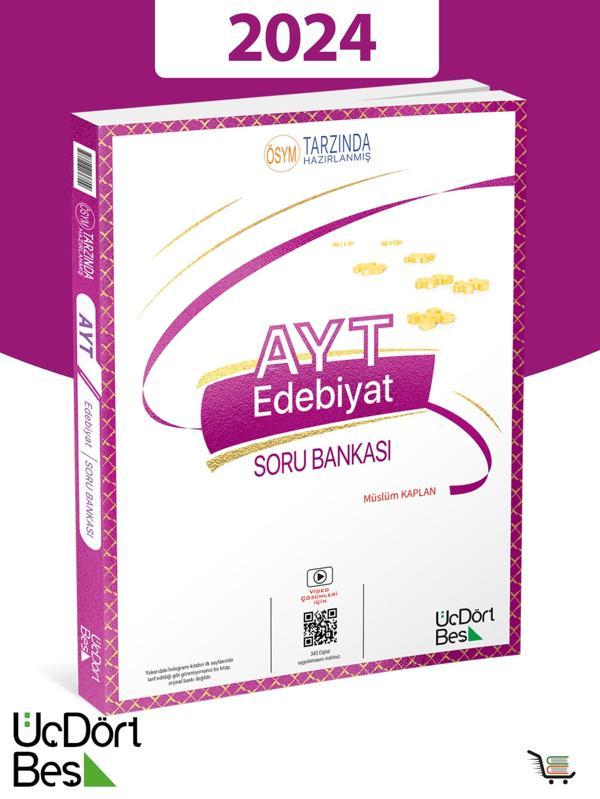 345-AYT Edebiyat Soru Bankası 2024 Model - Üç Dört Beş Yayınları - Image 1