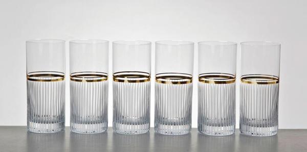 Güral Porselen  Elite 6 Parça Limonata Bardağı Platin - Image 1