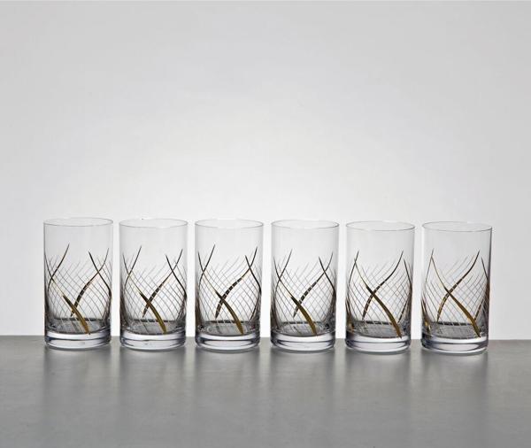 Güral Porselen Romans 6 Parça Limonata Bardağı Altın - Image 1