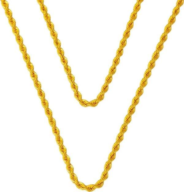 Burgu Halat 120 cm 14 Ayar Zincir Kolye ZKU206 - Image 1