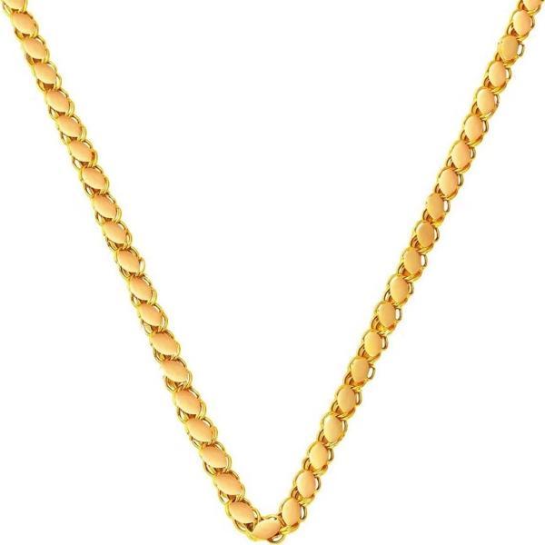 Pullu 14 Ayar 100 cm Halep Zincir Kolye ZKU213 - Image 1