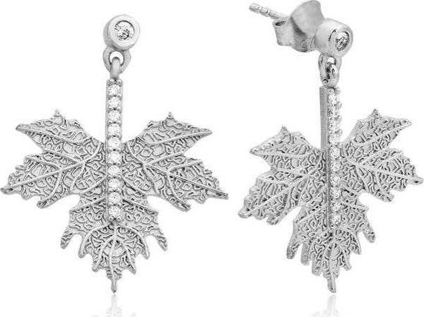 Gümüş Çınar Yaprağı Küpe SL2226 - Image 1