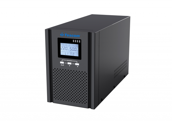 TESCOM TEOS+ 101 1 KVA (2X12V/9AH) 1F/1F LCD ONLINE UPS -900040340- - Image 1