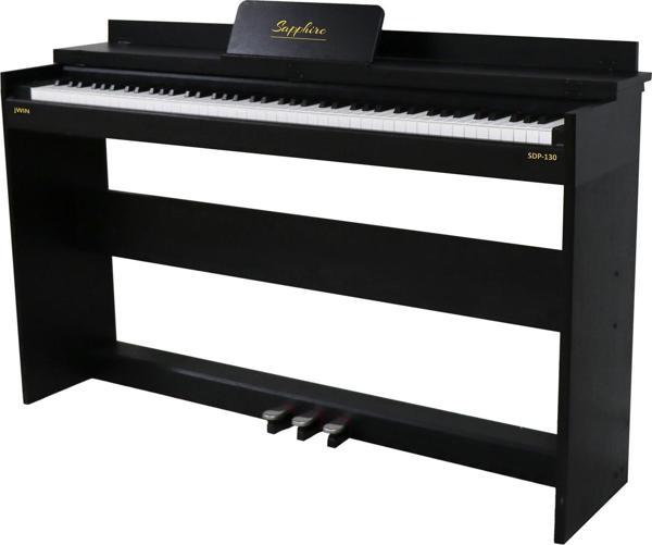 Jwin Sapphire SDP-130 BK  Tuş Hassasiyetli Kapaklı Pro 88 Tuşlu Piyano - Image 1