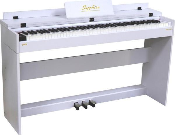 Jwin Sapphire SDP-130 WH Tuş Hassasiyetli Kapaklı Pro 88 Tuşlu Piyano- Beyaz - Image 1