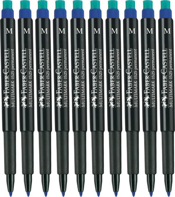 Faber-Castell Permanent Asetat Kalemi Mavi M Uç 10 Lu Kutu - Image 1