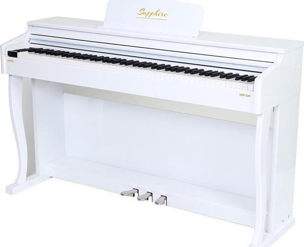 Jwin Sapphire SDP-220WH Çekiç Aksiyonlu 88 Tuşlu Piyano Beyaz - Image 1