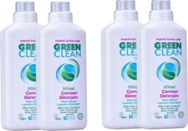 Green Clean Çamaşır Deterjanı 1000 Ml+4 Adet - Image 1
