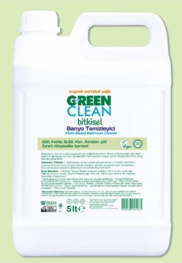 Green Clean Organik Portakal Yağlı Bitkisel Banyo Temizleyici (5000 Ml) - Image 1