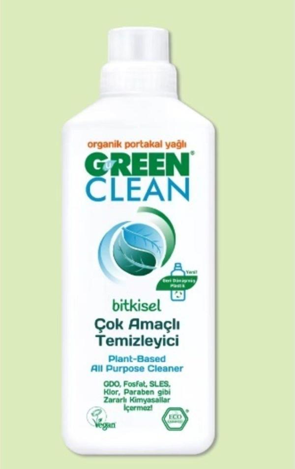 Green Clean Organik Portakal Yağlı Bitkisel Çok Amaçlı Yüzey Temizleyici 1000 ml - Image 1