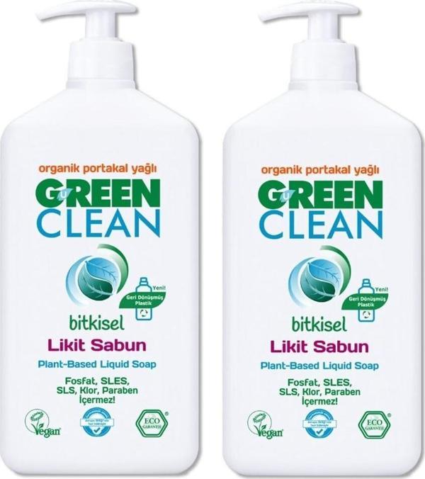 Green Clean Organik Sıvı Sabun Portakallı 500 Ml X 2 Adet - Image 1