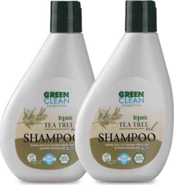 Green Clean Şampuan Seti 2'li - Çay Ağacı 275 Ml - Image 1