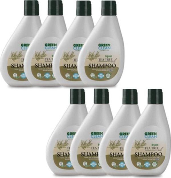 Green Clean Şampuan Seti 8'li Çay Ağacı - Image 1