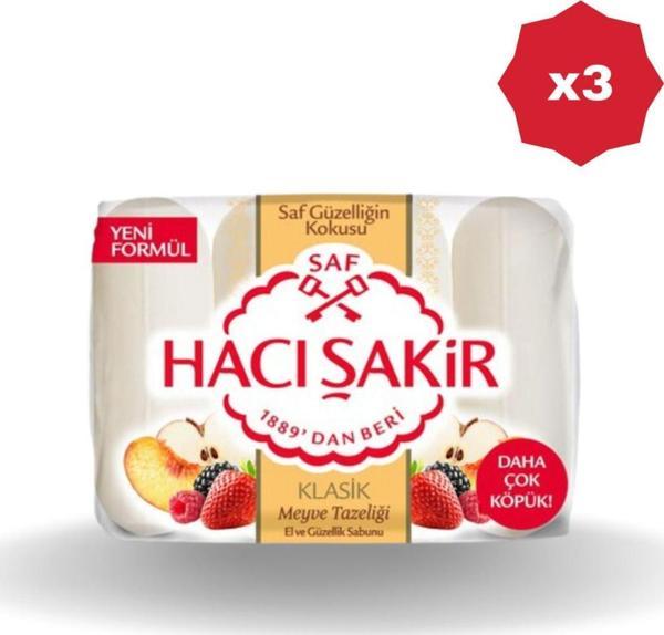 Hacı Şakir Meyve Tazeliği Katı Sabun 4 x 70 ml - Image 1
