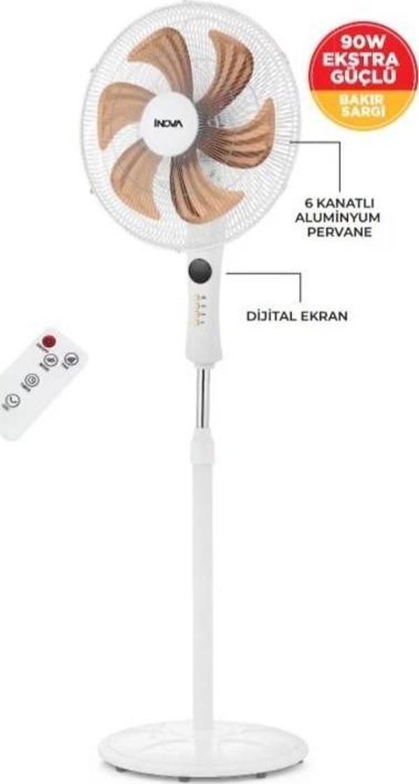 Inova Serin 18 inç Uzaktan Kumandalı Ayaklı Vantilatör - Image 1