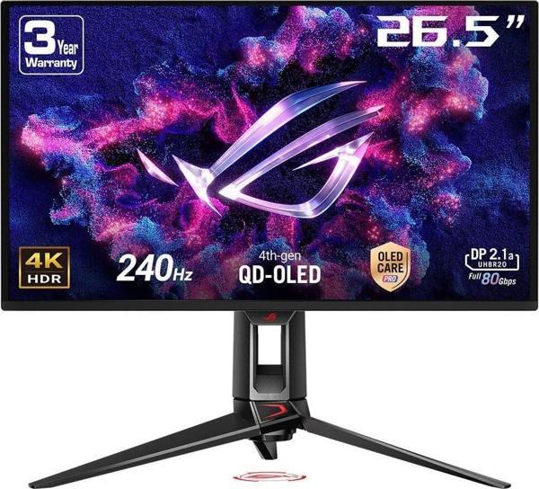 ASUS ROG Swift OLED PG27UCDM 26.5 inç 240Hz 0.03ms 4K UHD Adaptive Sync QD-OLED Pivot Gaming Monitör - Image 1