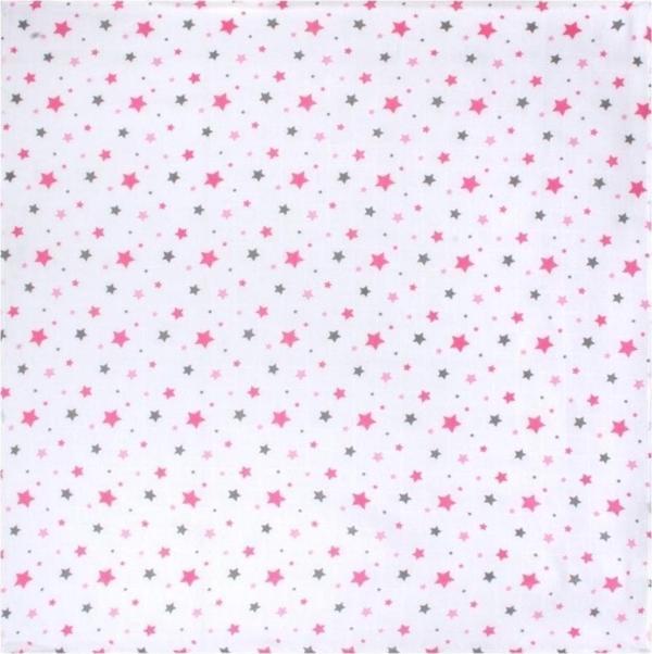 Sevi Bebe Desenli Müslin Bebek Battaniyesi 100x100 Art-353 Yıldız Yağmuru Pembe - Image 1