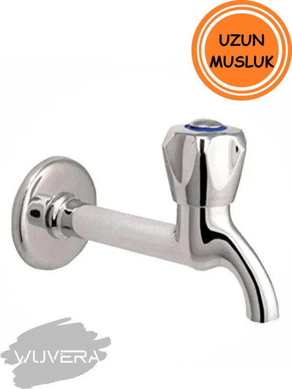 Wuvera TSE Belgeli Uzun Musluk – 1/2” Dişli Bağlantılı Pirinç Gövde - Image 1