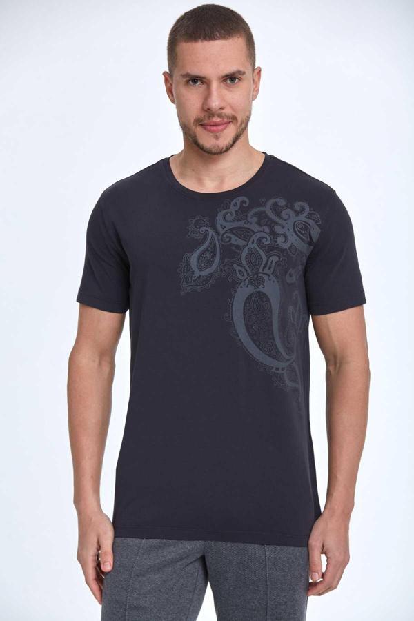 Rafael Baskılı Erkek Tişört Siyah - Image 1