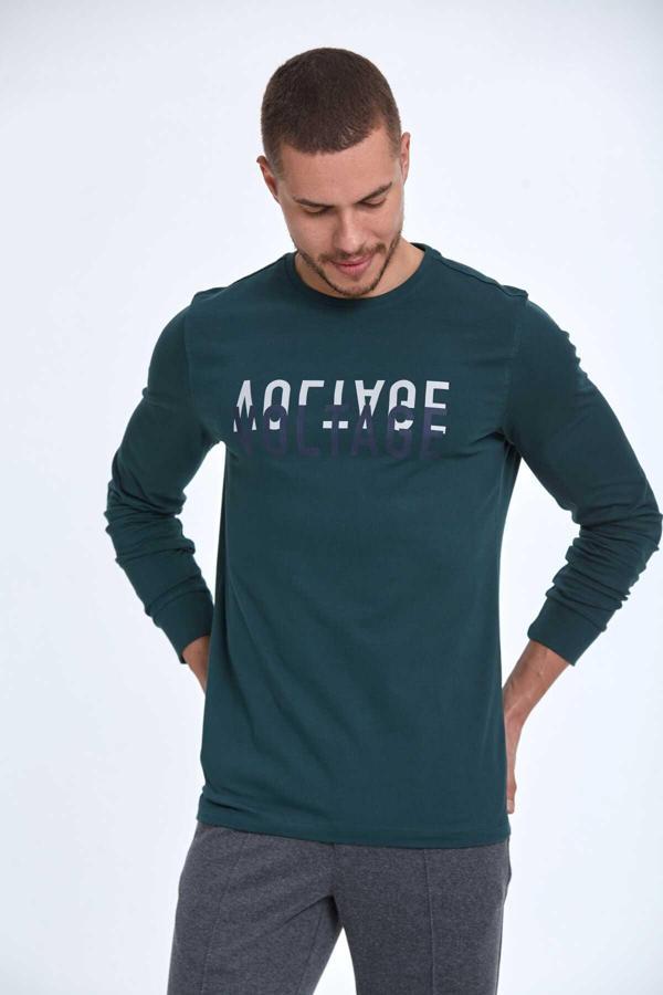 Capri Erkek Uzun Kol Tişört Yeşil - Image 1