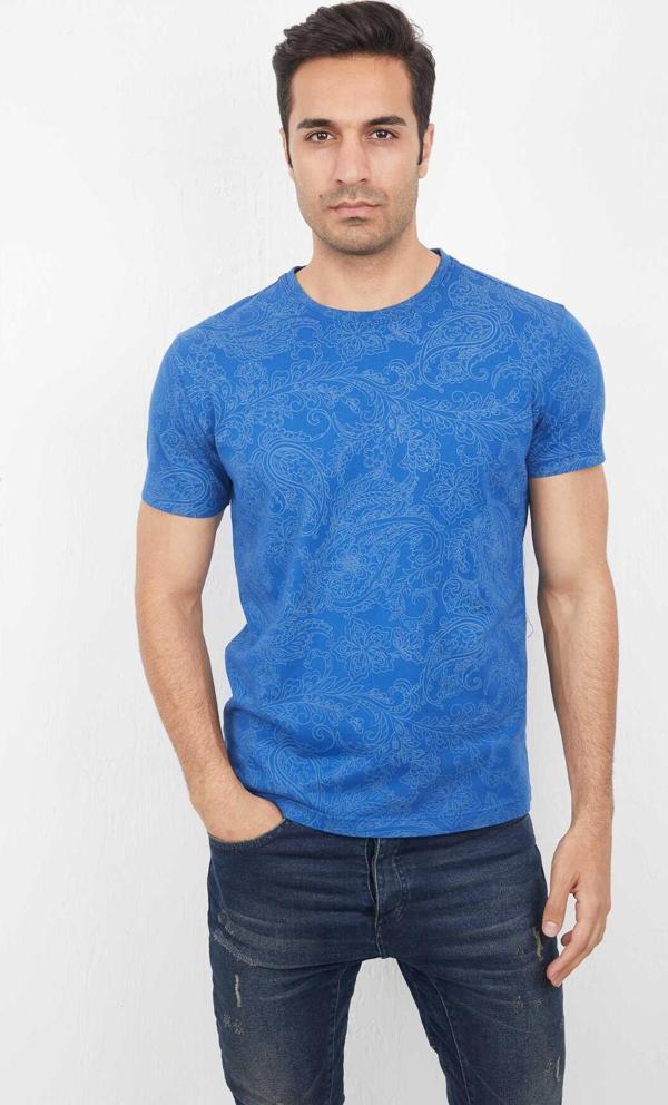 Wrap Erkek Tişört Saks - Image 1