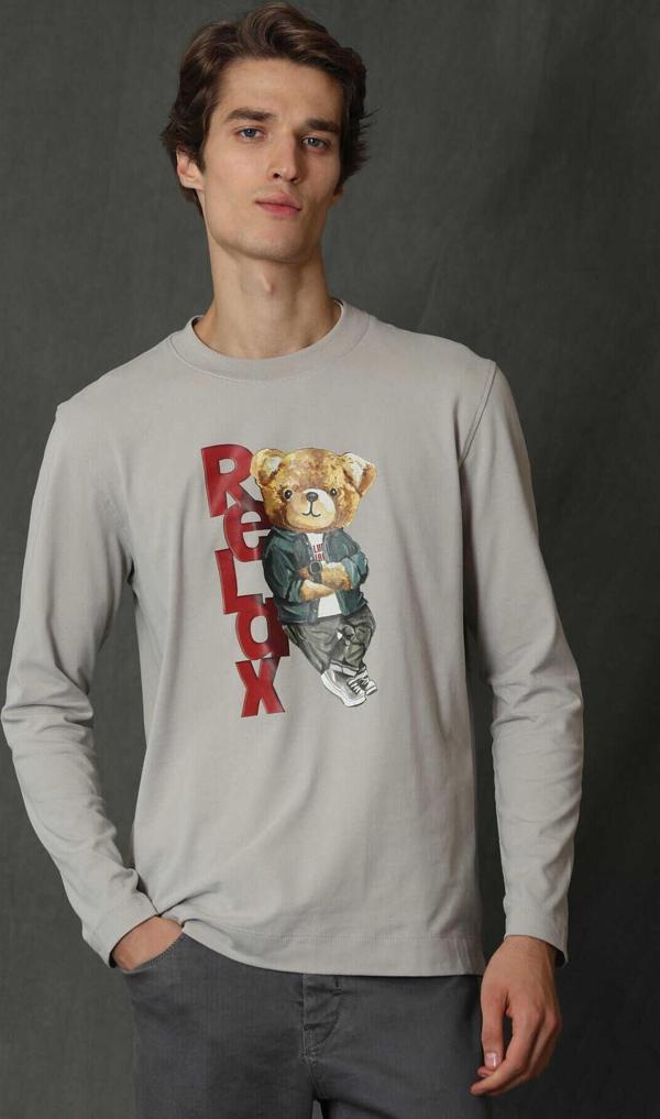 Domınıc Erkek Uzun Kol Tişört Bej - Image 1