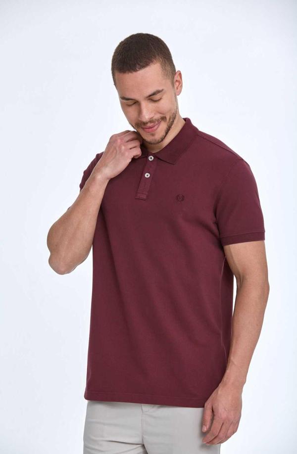 Walker Polo Erkek Tişört Bordo - Image 1