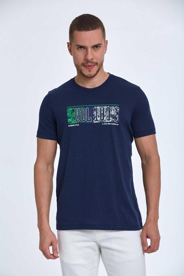 Tom Baskılı Erkek Tişört Lacivert - Image 1