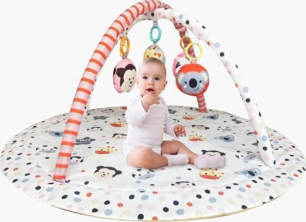 Miray Bebe Sevimli Hayvanlar Deluxe Jimnastik Merkezi, Yenidoğanlar Için Yumuşak Oyun Halısı - Image 1