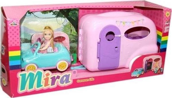 NeUygun Mira Oyun Seti Mira Oyun Karavanı Oyun Seti Bebekli Oyun Karavanı Sürtmeli Oyuncak Karavan - Image 1