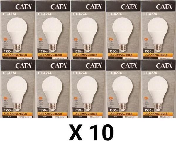 Cata Ct-4274 Led Ampül / 15W / 6400K Beyaz Işık / 10 Adet - Image 1