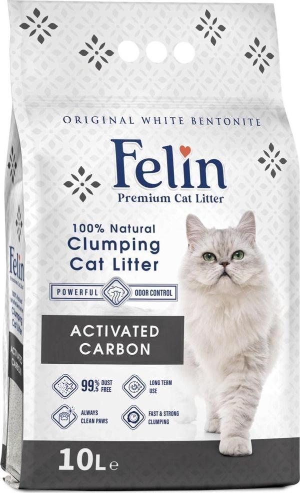 Aktif Karbonlu Topaklanan Ince Taneli Kedi Kumu 10 Lt - Image 1