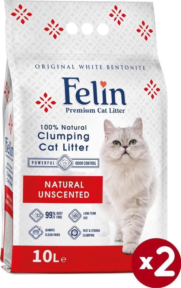 Naturel Kokusuz Topaklanan Ince Taneli Kedi Kumu 10lx2 - Image 1
