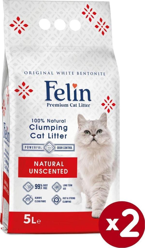 Naturel Kokusuz Topaklanan Ince Taneli Kedi Kumu 5lx2 - Image 1