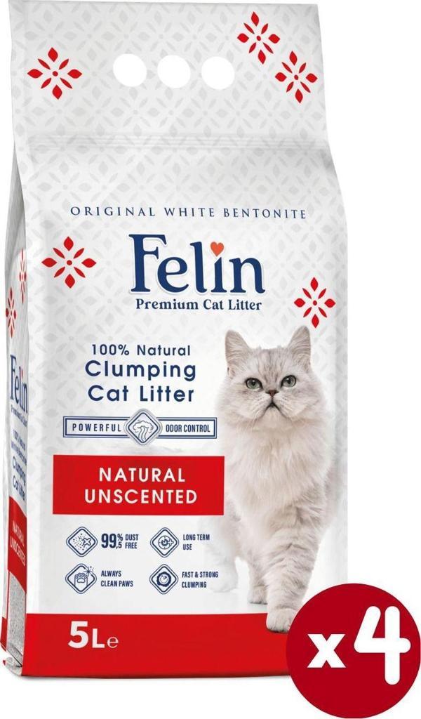 Naturel Kokusuz Topaklanan Ince Taneli Kedi Kumu 5lx4 - Image 1