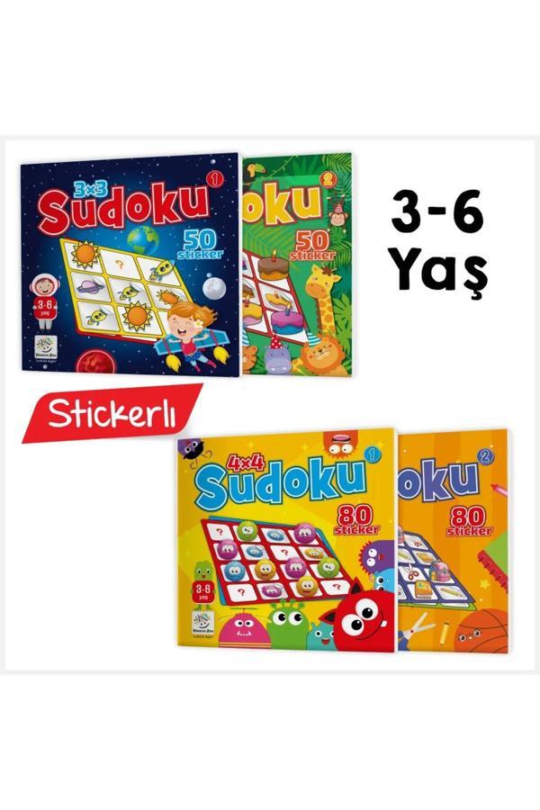 Yükselen Zeka Yayınları 3-6 Yaş Stickerlı Sudoku Seti (Dikkat Ve Zeka Geliştiren Bulmacalar Serisi, 260 Adet Çıkartma) - Yükselen Zeka Yayınları - Image 1