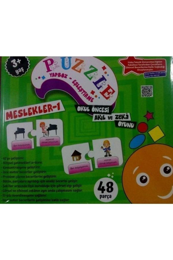 Beceri Dünyası Puzzle Yapboz Eşleştirme Meslekler 1 48 Parça - Image 1
