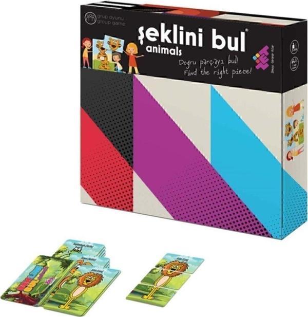 Tüzder Şeklini Bul (Animals) Zeka Oyunu 3 Yaş 1 Oyuncu - Image 1