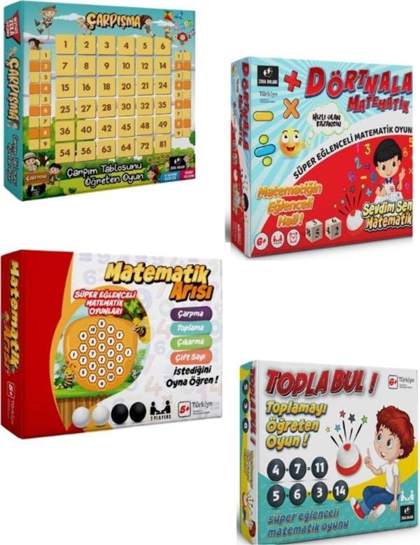 Zeka Dolabı 4 Matematik Oyunu (Çarpma, Toplama, Çıkarma, Rakam, Çarpım Tablosu) - Image 1